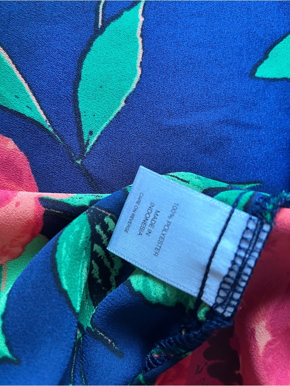 7th Avenue New York & Company floral high neck tank with bow XL - Picture 6 of 8